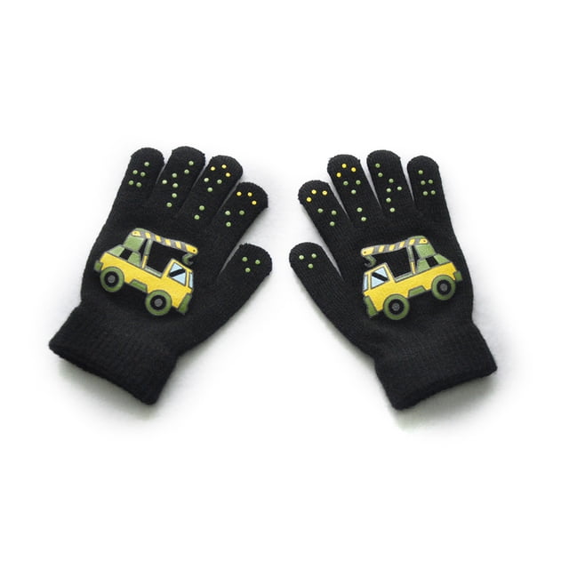 Sonducket 1 par de guantes cálidos para niños, exquisitas cubiertas para los dedos al aire libre, accesorio de ropa, cubierta para los dedos del niño guantes y mitones tipo 4