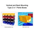 thumbnail image 3 of Parts Storage Rack Combination Type Wall Mounted Stackable Shop Tool Bin Nails Screws Beads Buttons Organizer 5.31 X 4.13 X 2.99in, 3 of 7