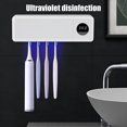 thumbnail image 4 of ACDANC Purple Light Toothbrush Sanitizer,4-Slot Toothbrush Dryer for Bathroom,No Drill Installation,Hot Wind and Uv Light Function for Clean Toothbrush Storage,Ideal for Family and Guest Use, 4 of 6