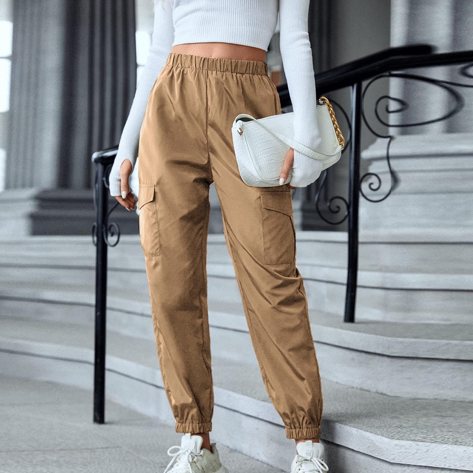 HIMIWAY Cargo Pants Women Palazzo Pants for Women Women's