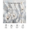 thumbnail image 5 of White Flowers Bed Skirt Queen Size, Retro Camellia Floral Spring Grey Modern Art Wrap Around Bed Skirting with Adjustable Elastic Strap, Dust Ruffle Pleated Bedskirts 18 Inch Drop for Bedroom Beds, 5 of 9