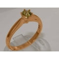 thumbnail image 3 of LBG British Made 14k Rose Gold Natural Peridot Womens Promise Ring - 33 size options - Size 4.75, 3 of 7