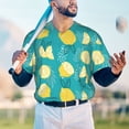 thumbnail image 5 of Kdxio Lemon Blue Mens T-Shirts Baseball Vintage Fashionable Lightweight Casual Crew Neck Slim Fit with Long Sleeves-4X-Large, 5 of 7