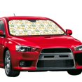 thumbnail image 3 of ZNDUO Flower Floral Seamless Pattern Car SUV Windshield, Medium Size UV Rays and Heat Sun Visor Protector Foldable Sun Shade Car Windshield, 3 of 8