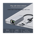 thumbnail image 3 of Adaptador Ethernet USB tipo C de doble cabezal, tarjeta de red USB tipo C a RJ45 de 1000 Mbps para computadoras de escritorio y portátiles., 3 of 8