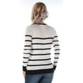 thumbnail image 4 of Maison Jules Womens Striped Bow Knit Sweater, 4 of 4
