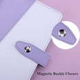 thumbnail image 4 of A6 PU Leather Notebook Binder Refillable 6 Ring Binder for A6 Filler Paper, Loose Leaf Personal Planner Binder Cover with Magnetic Snap Closure, Mint Blue and White, 4 of 7