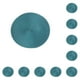 thumbnail image 1 of Manteles Individuales Bearachild Redondos Color Verde Negro 10Conjunto, 1 of 6