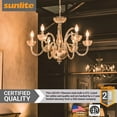 thumbnail image 5 of Sunlite LED Filament B11 Torpedo Tip Chandelier Light Bulb 4 Watts (40W Equivalent), Candelabra E12 Base, Dimmable, ETL Listed, 2700K Warm White Light, 6 Pack, 5 of 6