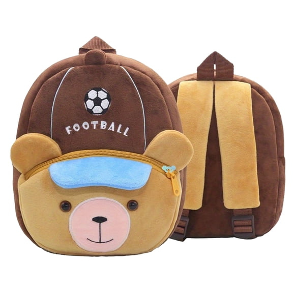 Toddler Football Bear Backpack Cute Preschool Backpack,Lightweight Kids Bag with Leash for Boys Girls 1-4Y