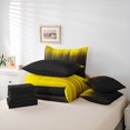 thumbnail image 6 of jejeloiu Gradient Geometric Print 7pcs Bedding Comforter Set For Boy,Yellow Black Ombre Art Queen Bedding Sets For Kids,Reversible, 6 of 7