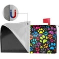 thumbnail image 6 of Colorful Dog Paw Print Mailbox Covers Magnetic Standard Size,Mailbox Wraps Post Letter Box Outdoor Home Garden Yard Decor 21x18 in, 6 of 7