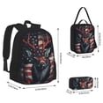 thumbnail image 2 of Balery Modern USA Deer Head Mochila Escolar 3 en 1 para Niños - Mochila Resistente con Lonchera Térmica y Estuche - Mochila Escolar para Niños y Niñas, 2 of 7