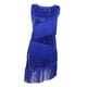 thumbnail image 5 of Vestido de Baile Latino jinwen con lentejuelas brillantes y borlas Azul real, 5 of 8