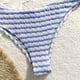 thumbnail image 3 of Traje de baño para mujer, bikini con cuello colgante para mujer, conjunto de traje de baño de playa con estampado de rayas a la moda, trajes de baño para mujer, 3 of 6