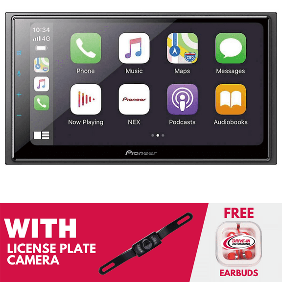 Restored Pioneer DMH-W4660NEX 6.8" 2-DIN Multimedia Receiver w/ License Plate Camera (Refurbished)