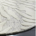 thumbnail image 3 of SAFAVIEH Bella Goran Abstract Bursting High-Low Wool Area Rug, Silver/Ivory, 5' x 5' Round, 3 of 6