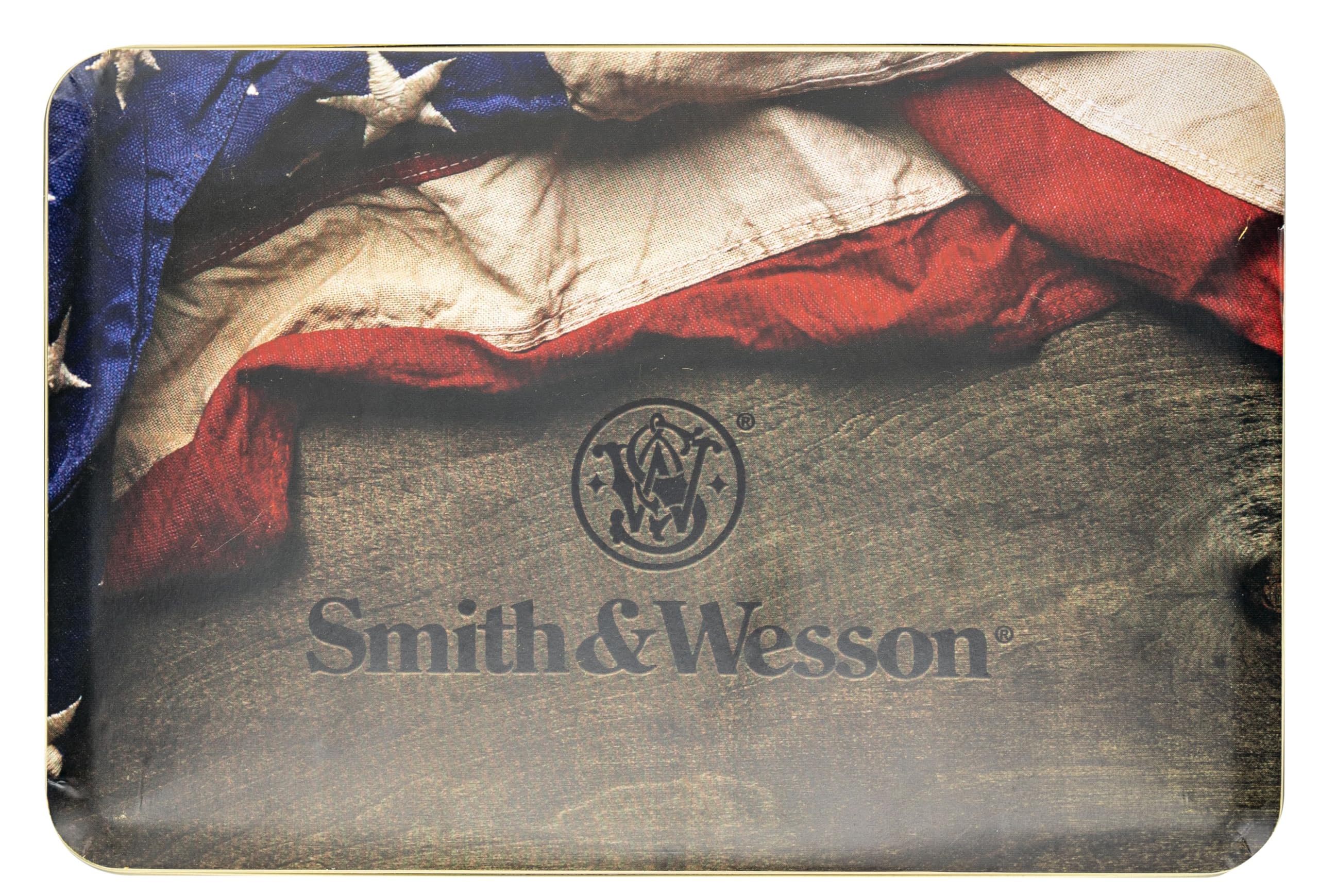 Smith & Wesson 1122655 2-Piece Fixed & Folding Knife Combo Set � Stainless Steel Blades, Polymer Handles, Gift Tin Storage Box � Everyday Carry & Outdoor Utility