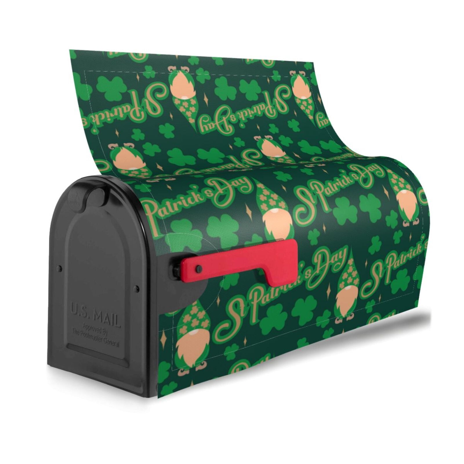 Xecao St Patrick's Day9 for Mailbox Cover with Magnetic Strips, Waterproof and Sunscreen, Adds a Decorative Touch to Your Garden Yard.