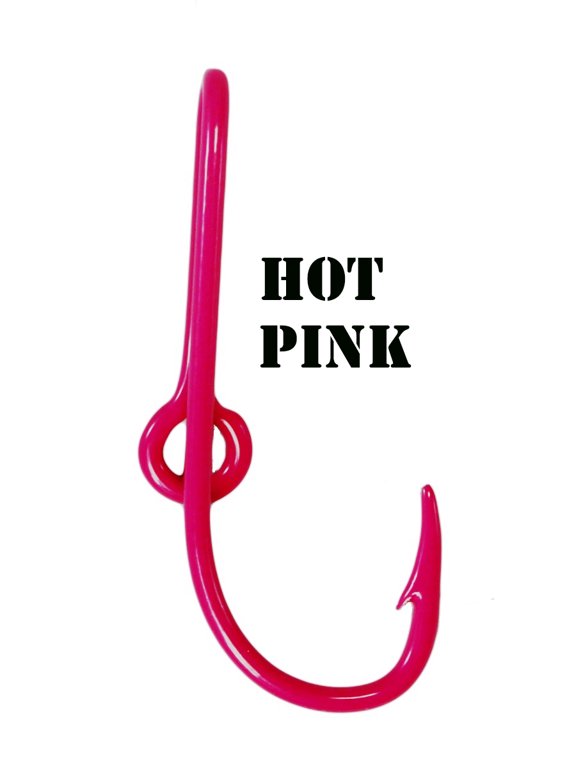 Hat Hook Hot Pink Fish hook for Hat Pin Tie Clasp or Money Clip Cap Fish Hook