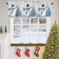 thumbnail image 4 of Ocean Christmas Valances for Windows, 54 x 18in, Winter Snowman Tree Coral Starfish Wood Rod Pocket Kitchen Valance Curtain Light Filtering Window Treatments for Living Room Bedroom, 1 Panel, 4 of 7