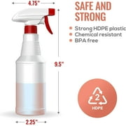Liba Empty Spray Bottles for Cleaning, Refillable Plastic Spray Bottles, Laundry, 16 oz, 4-Pack