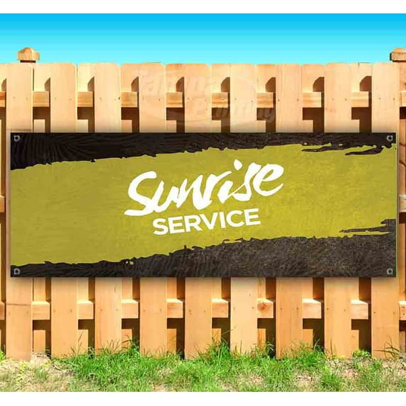 Sunrise Service 13 oz Vinyl Banner With Metal Grommets