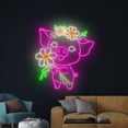 thumbnail image 4 of Handmadetneonsign Pig Flower Neon Sign, Pig Flowers Led Sign, Pig Led Light, Cute Pig Neon Light, 4 of 5