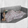 thumbnail image 6 of Rose Soft Flannel Fleece Throw Blanket, Tender Spring Flourish with Little Buds Hand Drawn Botanical Garden, Cozy Plush for Indoor and Outdoor Use, 70" x 90", Dried Rose Seafoam, by Ambesonne, 6 of 6