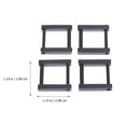 thumbnail image 4 of 8 Pcs  Small Size Black Luggage Accessories Shoulder Strap Adjustment Ring Metal Rectangular Buckles for Bags Belt, 4 of 6