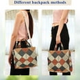 thumbnail image 4 of FORMRS Womens Corduroy Tote Bag Crossbody Shoulder Handbag with Pocket, Checkered Pattern, 4 of 7
