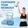thumbnail image 4 of Par de kettlebells ajustables Yes4All de 5 a 12 lb, color verde azulado, 4 of 7