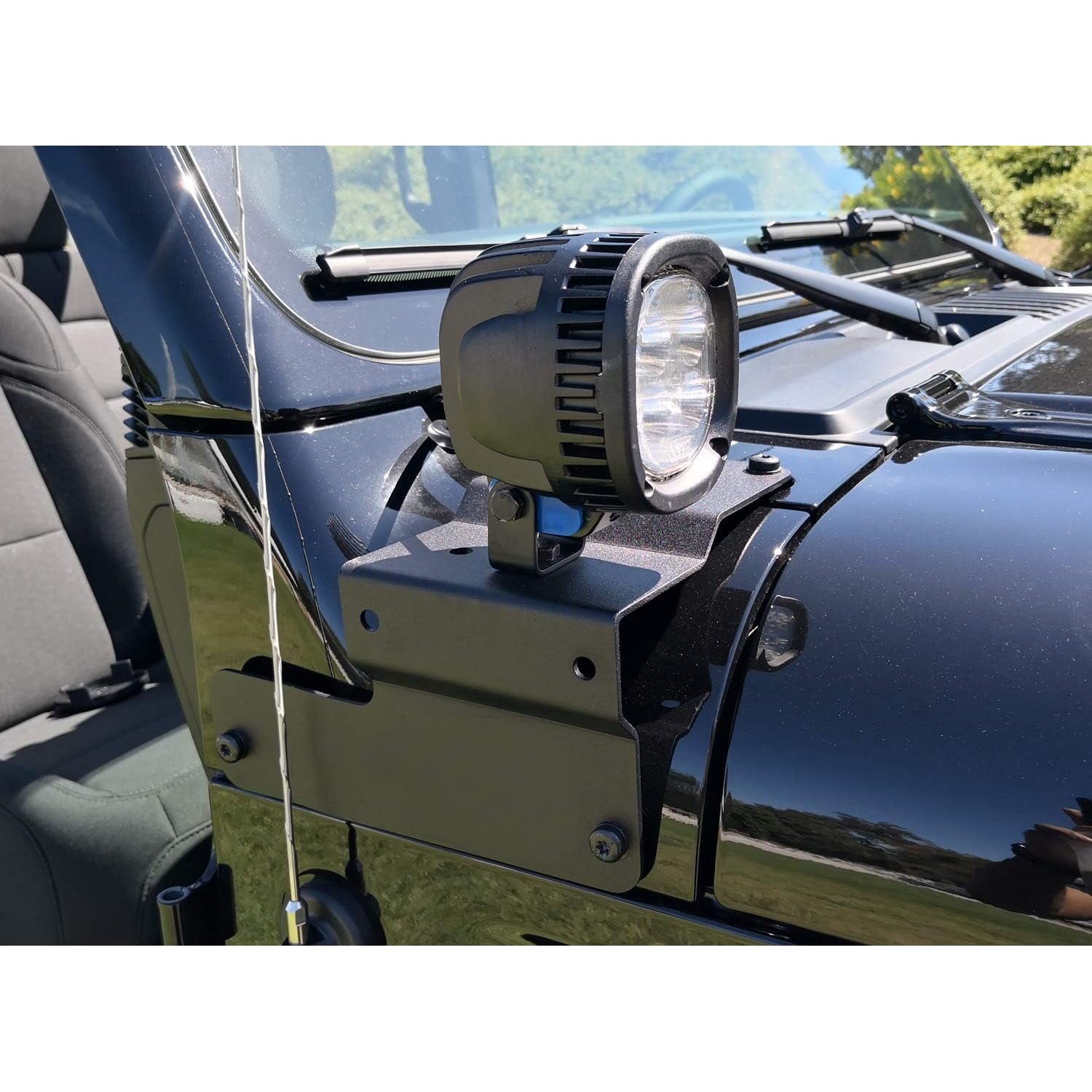 Set of Full Metal A-Pillar Mounting Brackets For Off-Road LED Pod Lights, Auxiliary Driving/Running Lamps For Jeep 2018-up Wrangler JL
