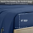 thumbnail image 3 of King 6-Piece Sheet Set 1000-Thread Count 100% Pure Organic Cotton, 10" Deep Pockets (1 Flat, 1 Fitted, 4 Pillowcases) - Mediterranean Blue, 3 of 7