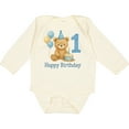 thumbnail image 3 of Inktastic 1st Birthday Bear with Cake and Balloons Boys or Girls Long Sleeve Baby Bodysuit, 3 of 5