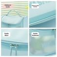thumbnail image 4 of Shldybc Translucent Water Proof Cosmetic Bag, Cosmetic Bag Set Frosted Translucent Pvc with Zipper Handle Portable Travel Bag, Hangable and Handy Cosmetic Bag, 4 of 6