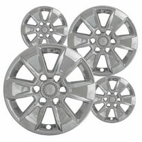 17" Chrome ABS Wheel Skins Set Compatible with 2019-2025 GMC Sierra 1500, 2019-2021 Chevrolet Silverado 1500, 2022-2025 Silverado 1500 Custom, LT, ZR2, LTZ, RST, High Country Impostors