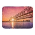 thumbnail image 1 of KDAGR New Orleans Louisiana USA at Crescent City Connection Bridge Over The Mississippi River During Sunset Doormat Floor Rug Bath Mat 23.6x15.7 inch, 1 of 1