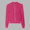 thumbnail image 6 of Otntypg Full Zip up Cable Knit Sweaters for Women Fall Winter Long Sleeve Open Front Cardigan Tops Fashion 2025 Outwear Jacket Vintage Coat Hot Pink L, 6 of 10