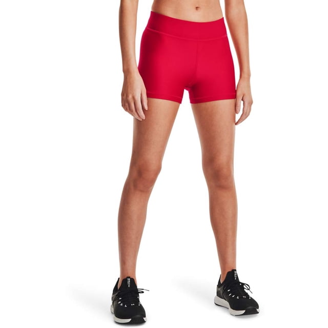 Shorts Under Armour Heatgear Armour Cintura Media Rojo/Negro Mujer