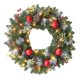 thumbnail image 1 of Corona navideña para puerta de 30 cm, corona navideña con luz, decoración navideña, corona de flores artificiales para colgar, decoración navideña para árbol de Navidad, 1 of 5