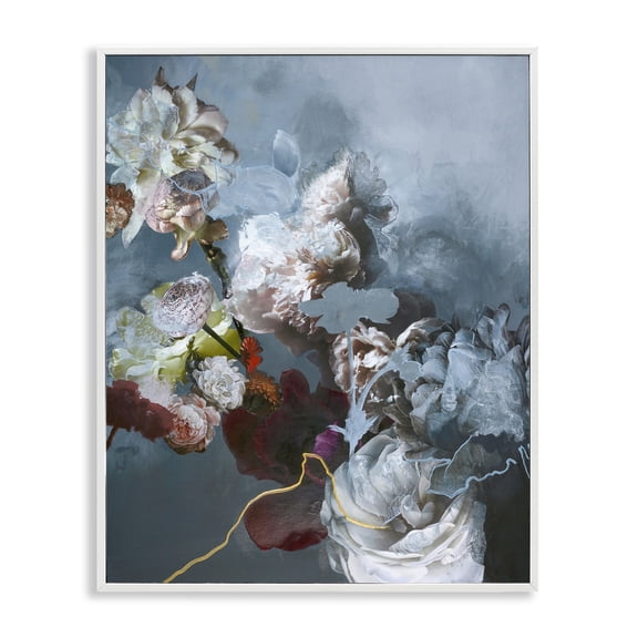 Stupell Industries Traditional Blooming Contemporary Florals White Framed Giclee Art, 11 x 14, by Design Fabrikken