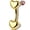 Gold 6mm, variant on Double Heart Rook Earring 316L Surgical Steel Eyebrow Piercing Jewelry Double-Ended Gold Rook Earrings for Women Men Helix Lobe Earring 6mm