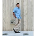 thumbnail image 3 of Gentlemens Collection Mens Short Sleeve Linen Look Guayabera Shirt, 3 of 6