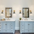 thumbnail image 3 of LNC Modern Silver&Gold Finish Wall Sconce 8.5", 1-Light Dimmable Arm Bathroom Vanity Light, 3 of 6