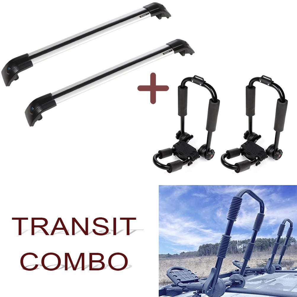 ECCPP Roof Top Cross Bar w/ Kayak Rack Set Fit for Hyundai Santa Fe