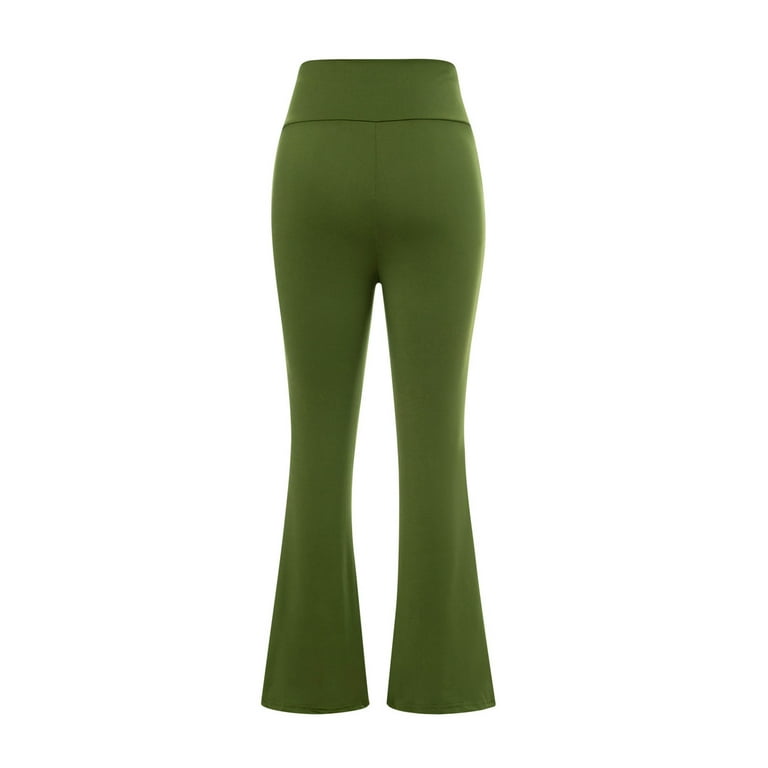 MUK LUKS Women's Petite Pants PS Flare Yoga Pant Green A612529