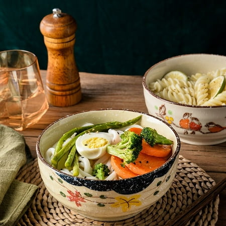 

Japanese Style Ceramic Noodle Soup Bowl Domestic Beef Noodle Bowl Noodle Bowl Fruit Salad Bowl Tableware