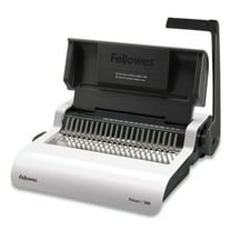 Fellowes® Pulsar™ 300 Manual Comb Binding Machine, 300 Sheet Capacity, 5.1"H x 18.1"W x 15.4"D, White
