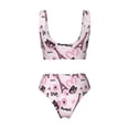 thumbnail image 5 of Daiia Eiffel Tower and Butterflies Women's Bikini Set Two Piece Swimsuit High Waisted Bikini Adjustable Straps Bikini Perfect for Beach, Pool, and Summer Vacation-X-Large, 5 of 9